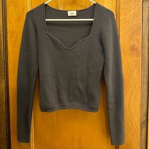ARITIZIA WILFRED TUSCANY SWEATER in Morado Grey (Size M)